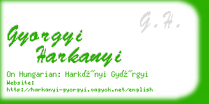 gyorgyi harkanyi business card